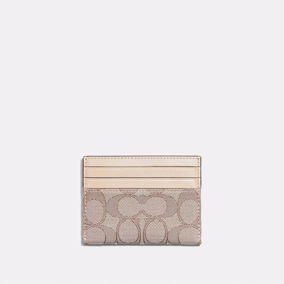 Coach Handbags - COACH Signature Jacquard Card Case